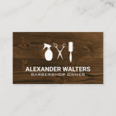 Carte De Visite Outils en barrette | Grain de bois (Devant)