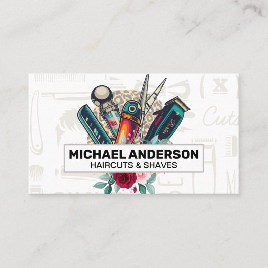 Carte De Visite Outils en barrette | Soins des cheveux (Devant)