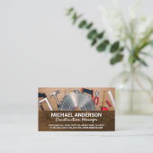 Carte De Visite Outils et scie | Bois (Debout devant)