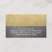 Carte De Visite Outils généraux de l'entrepreneur | Métal bois (Dos)