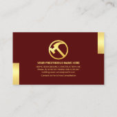 Carte De Visite Outils Gold Handyman Avec Onglets Or (Dos)