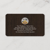 Carte De Visite Outils Gold Handyman sur couche de bois (Dos)