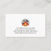 Carte De Visite Outils Gold Handyman sur le bois (Dos)