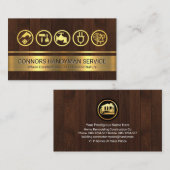 Carte De Visite Outils Gold sur bois (Devant / Derrière)