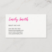 Carte De Visite Outils Hairstyliste (Dos)