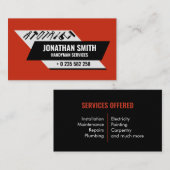 Carte De Visite Outils Handyman (Devant / Derrière)