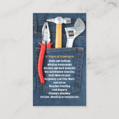 Carte de visite Outils Handyman (Dos)