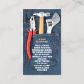 Carte de visite Outils Handyman (Dos)