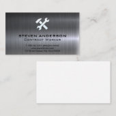 Carte De Visite Outils Handyman | Armature de marteau | Métallique (Devant / Derrière)