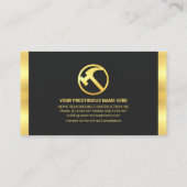 Carte De Visite Outils Handyman Créatifs Avec Grilles Or (Dos)