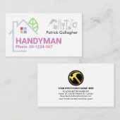 Carte De Visite Outils Handyman de structure (Devant / Derrière)