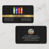 Carte De Visite Outils Handyman Sur La Couche De Bois (Devant / Derrière)