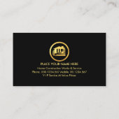 Carte De Visite Outils Handyman Sur Le Toit Or (Dos)