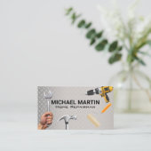 Carte De Visite Outils main | Arrière - plan en acier (Debout devant)