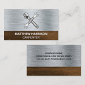Carte De Visite Outils main | Bois métallique (Devant / Derrière)