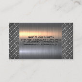 Carte De Visite Outils main | Brossé métallique | Plaqué en acier (Dos)