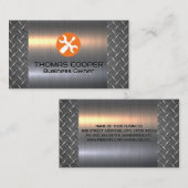 Carte De Visite Outils main | Brossé métallique | Plaqué en acier (Devant / Derrière)