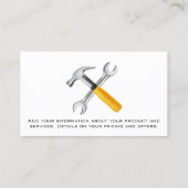 Carte De Visite Outils main | Construction | Acier (Dos)