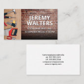 Carte De Visite Outils main | Construction | Bois de brique (Devant / Derrière)