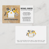 Carte De Visite Outils main de construction | Réparations domestiq (Devant / Derrière)