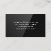 Carte De Visite Outils main de menuiserie | Luminosité noire (Dos)