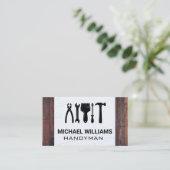Carte De Visite Outils main de menuiserie matérielle | Bois (Debout devant)