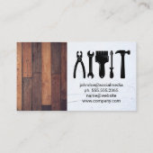 Carte De Visite Outils main de menuiserie matérielle | Bois (Dos)