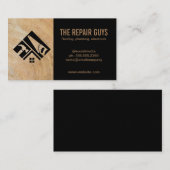 Carte De Visite Outils main | Handyman | Logo de construction (Devant / Derrière)