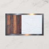 Carte De Visite Outils main | Handyman | Mur en bois et en paille (Dos)