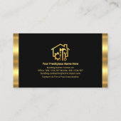 Carte De Visite Outils main pour la structure de construction or (Dos)