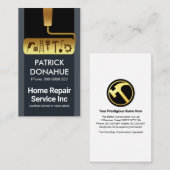 Carte De Visite Outils main pour roulettes d'or (Devant / Derrière)