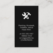 Carte De Visite Outils matériels (Dos)