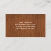 Carte De Visite Outils matériels | Accueil Grain de bois (Dos)