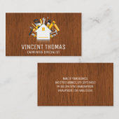 Carte De Visite Outils matériels | Accueil Grain de bois (Devant / Derrière)