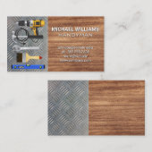 Carte De Visite Outils matériels | Bois et métaux (Devant / Derrière)