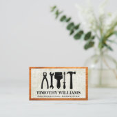 Carte De Visite Outils matériels | Cadre en bois (Debout devant)