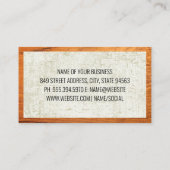 Carte De Visite Outils matériels | Cadre en bois (Dos)