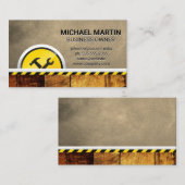 Carte De Visite Outils matériels | Construction | Cuir en bois (Devant / Derrière)
