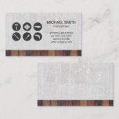 Carte De Visite Outils matériels | Construction | Marbre et bois (Devant / Derrière)