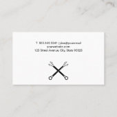 Carte De Visite Outils matériels de clé (Dos)