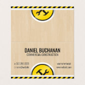 Carte De Visite Outils matériels de construction | Arrière - plan  (Extérieur déplié)