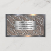 Carte De Visite Outils matériels de construction de grue à treuil (Dos)