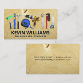 Carte De Visite Outils matériels | Grain de bois (Devant / Derrière)