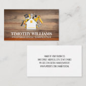 Carte De Visite Outils matériels | Menuiserie | Entrepreneur génér (Devant / Derrière)