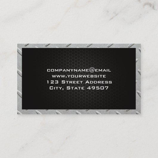 Carte De Visite Outils matériels | Métal en acier au carbone (Dos)