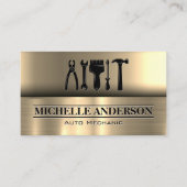 Carte De Visite Outils matériels | Or métallique (Devant)