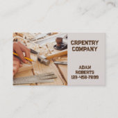 Carte De Visite Outils mécaniques Construction menuisier menuiseri (Devant)