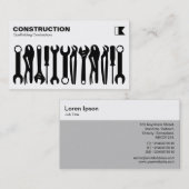 Carte De Visite Outils - Noir sur Blanc (Devant / Derrière)