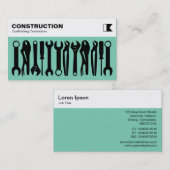Carte De Visite Outils - Noir sur Vert 7dcfb6 (Devant / Derrière)