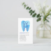 Carte De Visite Outils pour dentistes et logo pour dents (Debout devant)